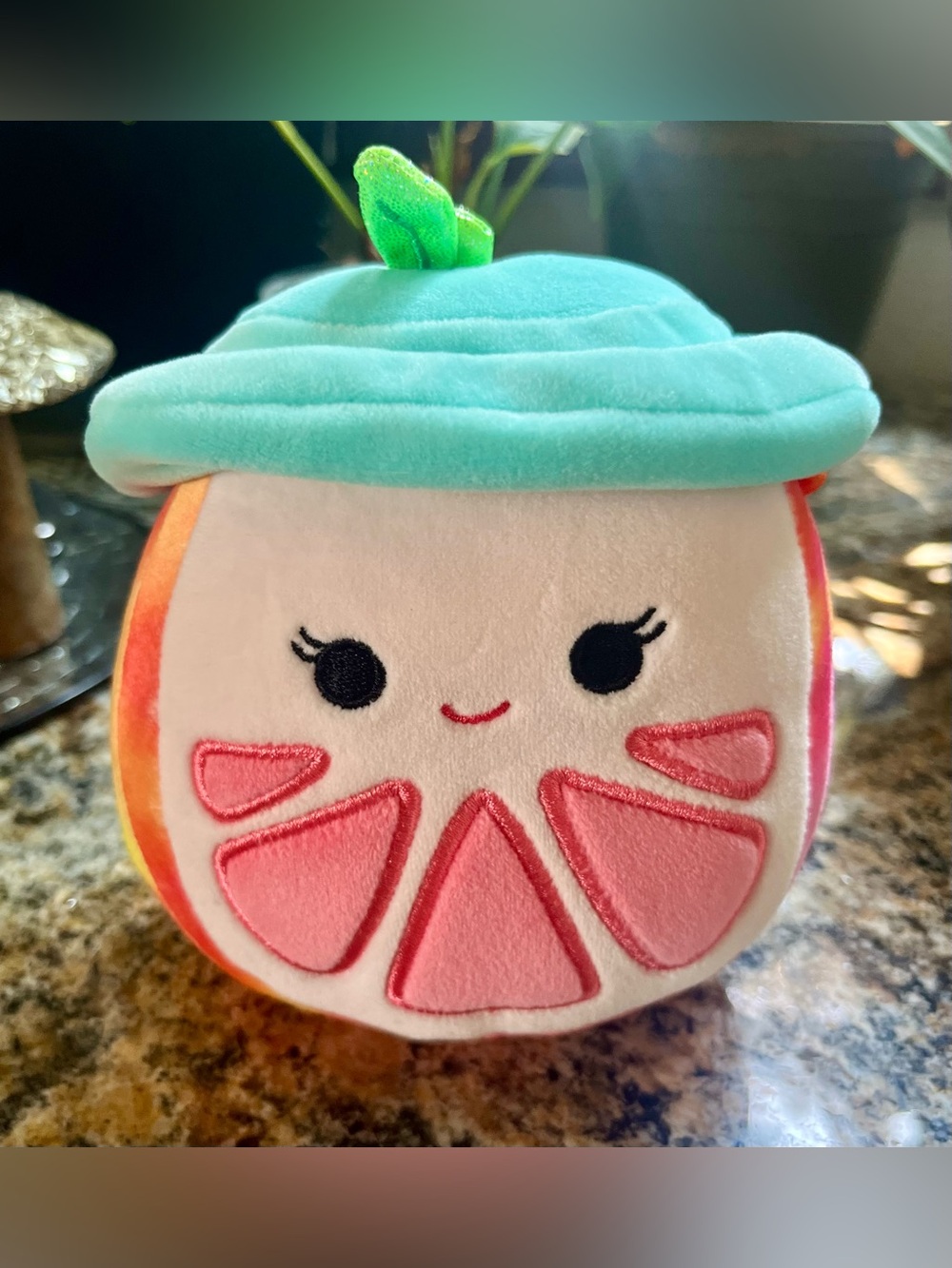 Squishmallows Yellow Bubble Tea & Peach Plush Duo with Aqua Top - Picture 7 of 12